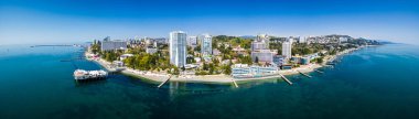 Kuş Uçuş yükseklikten Sochi şehir panoraması. Havadan fotoğraf