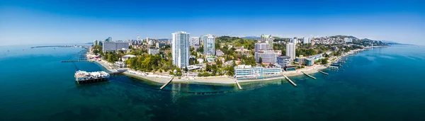 Kuş Uçuş yükseklikten Sochi şehir panoraması. Havadan fotoğraf