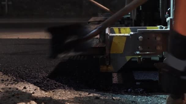Sochi Russia 2019 Road Works Black Bitumen Construction Machine Paving — Stok video