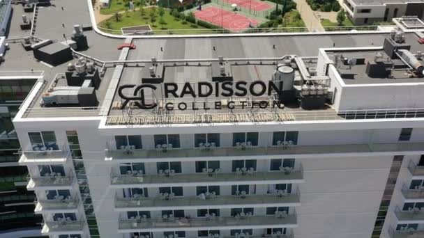 Sochi Rússia 2020 Vídeo Aéreo Radisson Hotel Costa Mar Negro — Vídeo de Stock