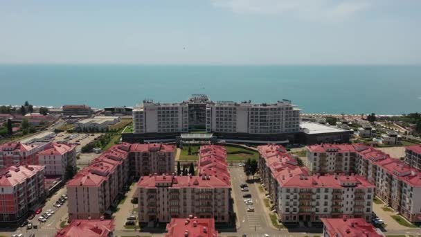Sochi Russia 2020 Aerial Video Radisson Hotel Black Sea Coast — Stok video