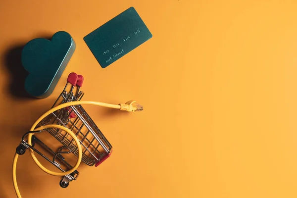 Winkelen Online Internet Elektronisch Betaalmiddel Met Premium Creditcard Van Digitaal — Stockfoto