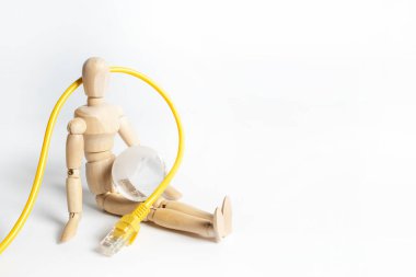 İnternet sunucu kablosu olan robot ve yapay zeka ağı teknolojisinde küresel