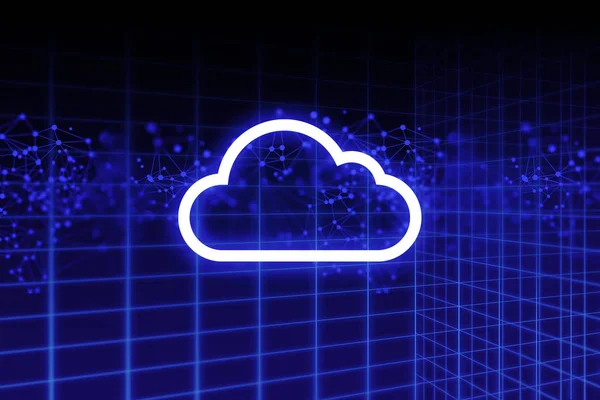 Network Social Online Internet Machine Deep Learning Data Cloud Storage — Foto Stock