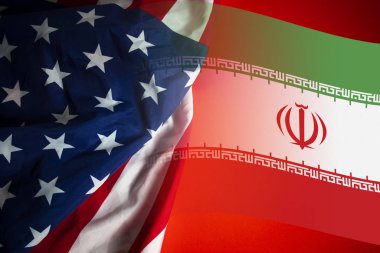 3. Dünya Savaşı Amerika 'ya karşı İran bayrağı savaşı, asker ordusunun kriz ekonomisi, din için savaşan Müslüman çatışması