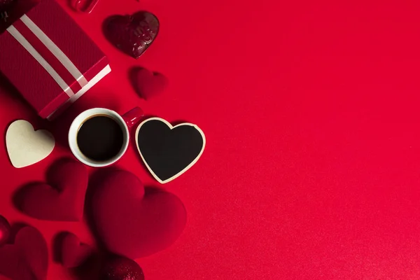 Bonheur Famille Avec Amour Coeur Rouge Décoration Dans Les Fêtes — Photo