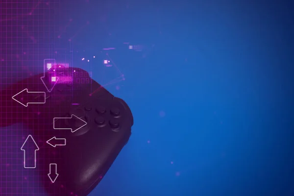 Joystick Controller Electronic Voor Het Spelen Van Spel Met Online — Stockfoto