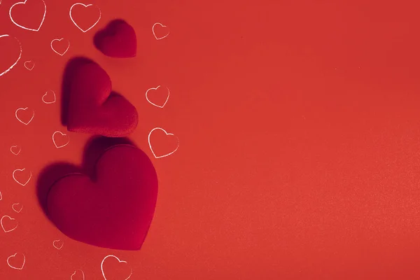 Happiness Love Red Heart Decoration Celebration Holiday Season Greeting Valentine — 스톡 사진