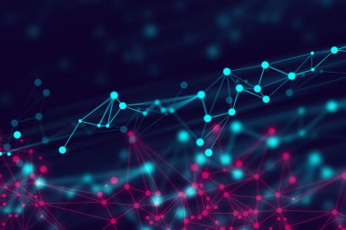 veri makinesi derin öğrenme, robotik Ai bilim net Web, nöron beyin, fütüristik bağlanma, dijital teknoloji sistemi, ağ sosyal online, arka plan 3D illüstrasyon render