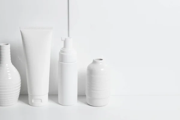 Schoonheidsbehandeling Medische Huidverzorging Cosmetische Lotion Serum Olie Mockup Fles Verpakking — Stockfoto