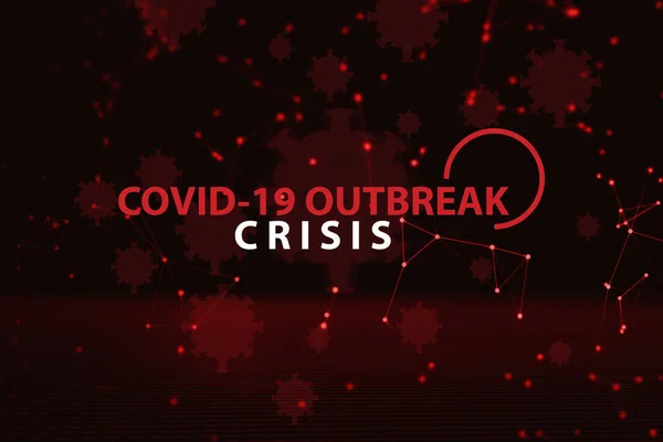 Globale Con Dati Covid Coronavirus Crisi Focolaio Malattia Delle Cellule — Foto Stock