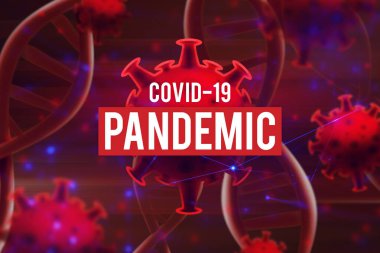 Wuhan Çin 'de covid-19 yapı koronavirüs krizi salgını biyolojik tehlike hücre atom hastalığı sendromunun kan DNA' sı.
