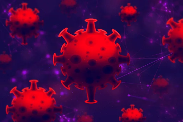Krevní Dna Kovid Struktura Koronavirus Krize Vypuknutí Biohazard Buňky Atom — Stock fotografie