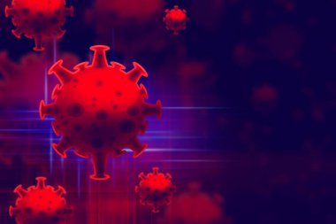 Wuhan Çin 'de covid-19 yapı koronavirüs krizi salgını biyolojik tehlike hücre atom hastalığı sendromunun kan DNA' sı.