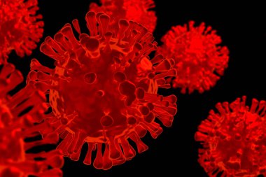 NCov covid-19 yapı Coronavirus krizi salgını biyolojik tehlike hücre hastalığı sendromunun kan DNA 'sı wuhan Çin' de arka planda 3 boyutlu resimleme, sağlıklı tıbbi konsept