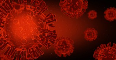 NCov covid-19 yapı Coronavirus krizi salgını biyolojik tehlike hücre hastalığı sendromunun kan DNA 'sı.