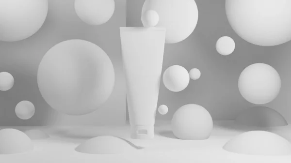 Skönhetsbehandling Medicinsk Hudvård Kosmetisk Lotion Grädde Serum Mockup Flaska Förpackning — Stockfoto