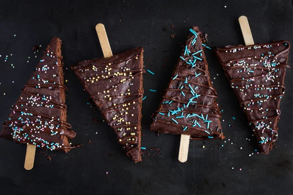 Christmas food ideas, brownies christmas trees