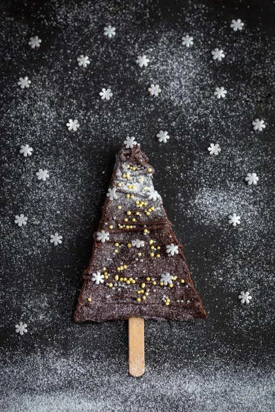 Christmas food idea, brownie christmas tree