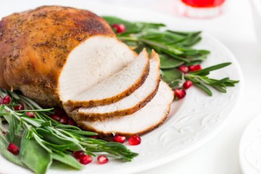roasted  turkey breast with spicy herbs   clipart