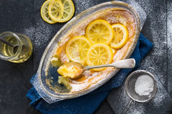 Budino al limone al forno — Foto Stock