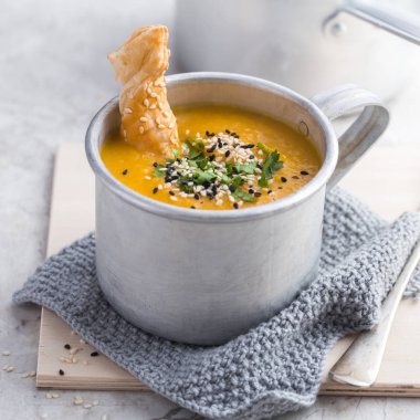 pumpkin cream soup  clipart