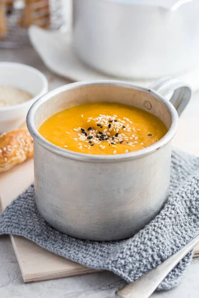 Pumpkin cream soup — Stock Photo, Image