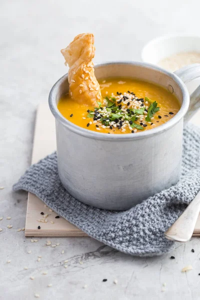 Pumpkin cream soup — Stock Image Pumpkin cream soup Stock Picture