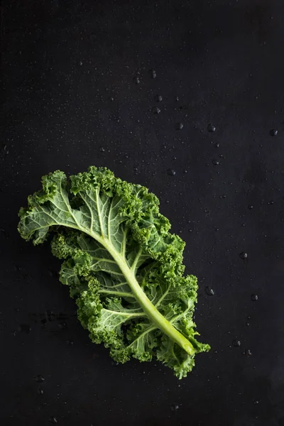 Fresh green organic kale leaf — Stock Image Fresh green organic kale leaf Royalty Free Stock Images