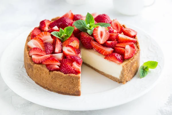 Cheesecake delicios de căpșuni — Fotografie, imagine de stoc