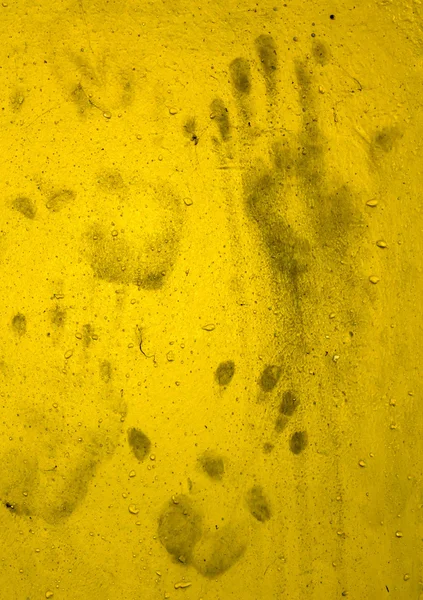 Отпечатки рук на стене — стоковое фото