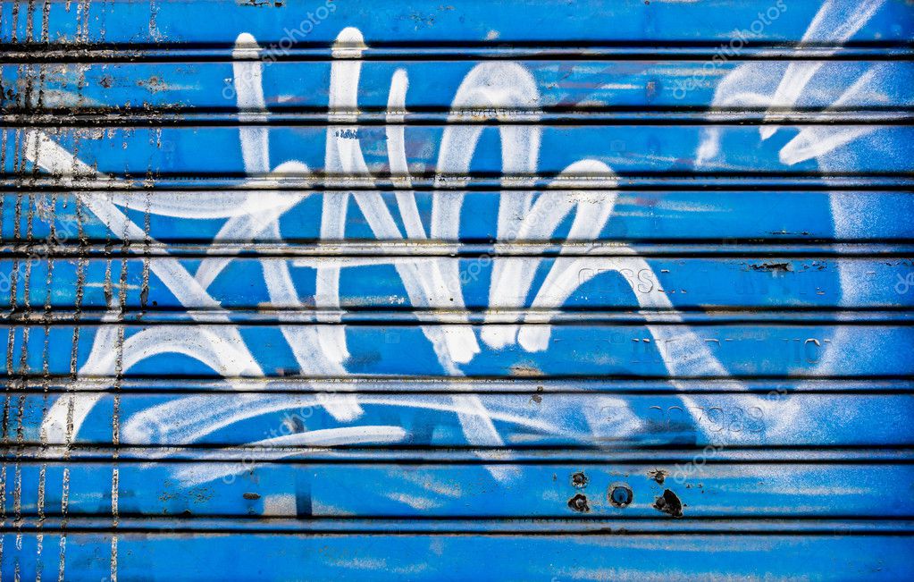 Closed Shutter Covered With Graffiti Stock Photo By C Germanopoli
