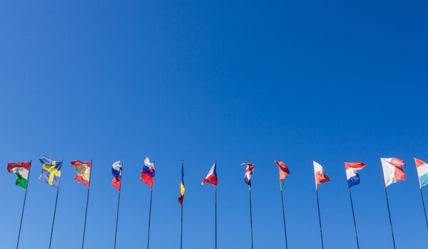 Row of national flags