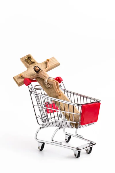 Kruisbeeld in winkelwagen — Stockfoto
