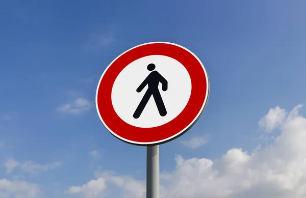 No pedestrian crossing sign — Stock Photo, Image