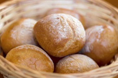 Hasır ile buns dolu, yakın çekim