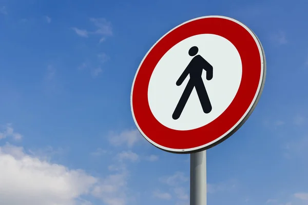 No pedestrian crossing sign — Stock Photo, Image