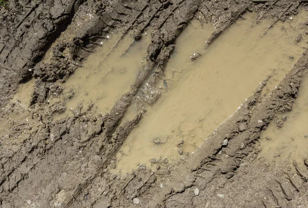 Textura de barro. Tierra mojada. Puddle. . — Foto de Stock