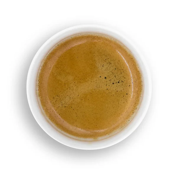 Вид сверху на бумажную чашку кофе — стоковое фото