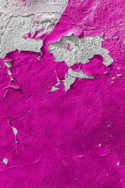 皮をむいてからペイントで古いのピンクの壁 — ストック写真