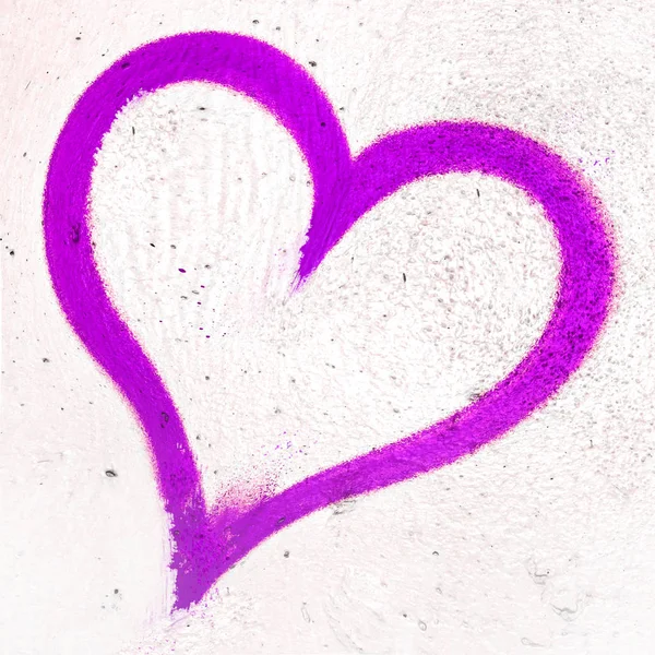 Coração de grunge violeta — Fotografia de Stock