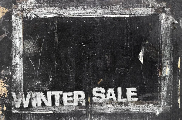Schoolbord Winter verkoop — Stockfoto