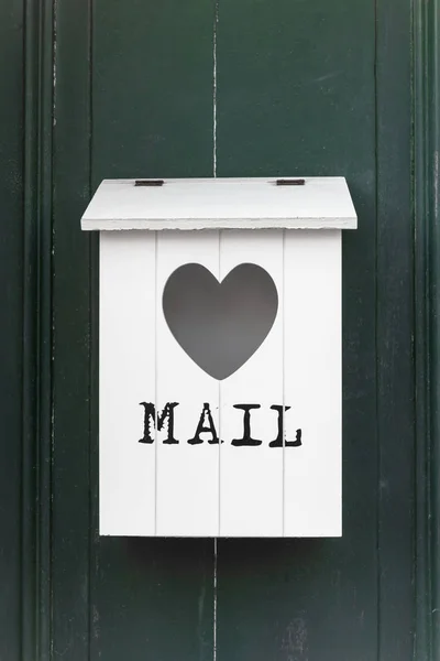Outdoor vintage wood post box — Stock Photo, Image