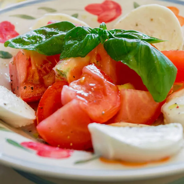 Caprese sallad närbild — Stockfoto