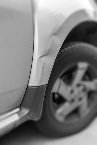 Olycka på sidan av bilen — Stockfoto
