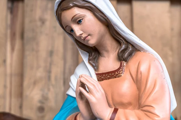 La Beata Vergine Maria nel presepe natalizio — Foto Stock