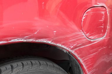 Scratches on the side of the car 