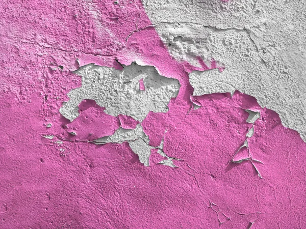Pink wall with the peeled-off paint — Stock Photo, Image
