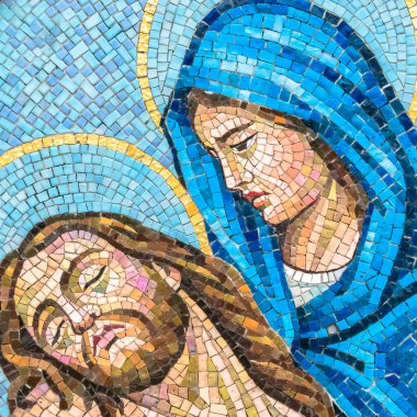 Mosaic of Christ's and mary