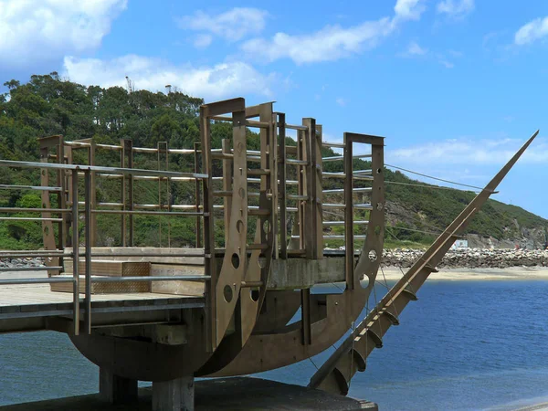 Golfo de Vizcaya Río Navia — Foto de Stock